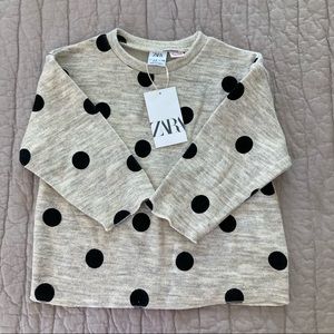 Zara Oversized Boxy Polka Dot Sweater NWOT